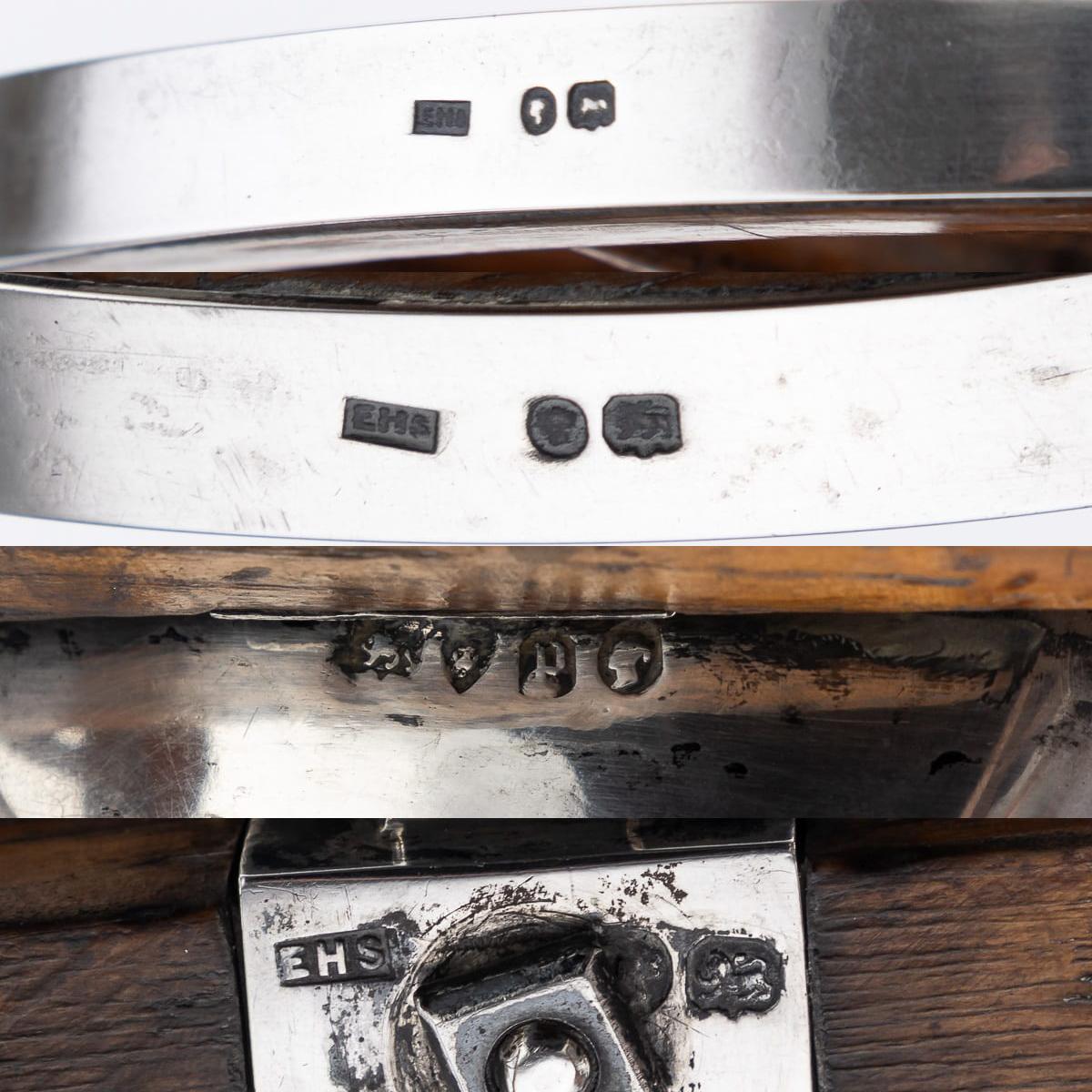 Antico accendino da tavolo in argento massiccio del XIX secolo di E H. Stockwell c.1870 in vendita 10