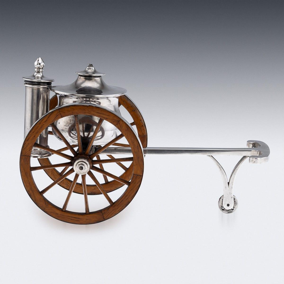 Argento Antico accendino da tavolo in argento massiccio del XIX secolo di E H. Stockwell c.1870 in vendita