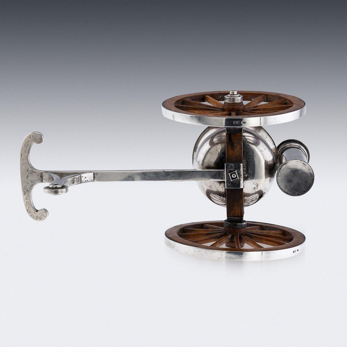 Antico accendino da tavolo in argento massiccio del XIX secolo di E H. Stockwell c.1870 in vendita 2