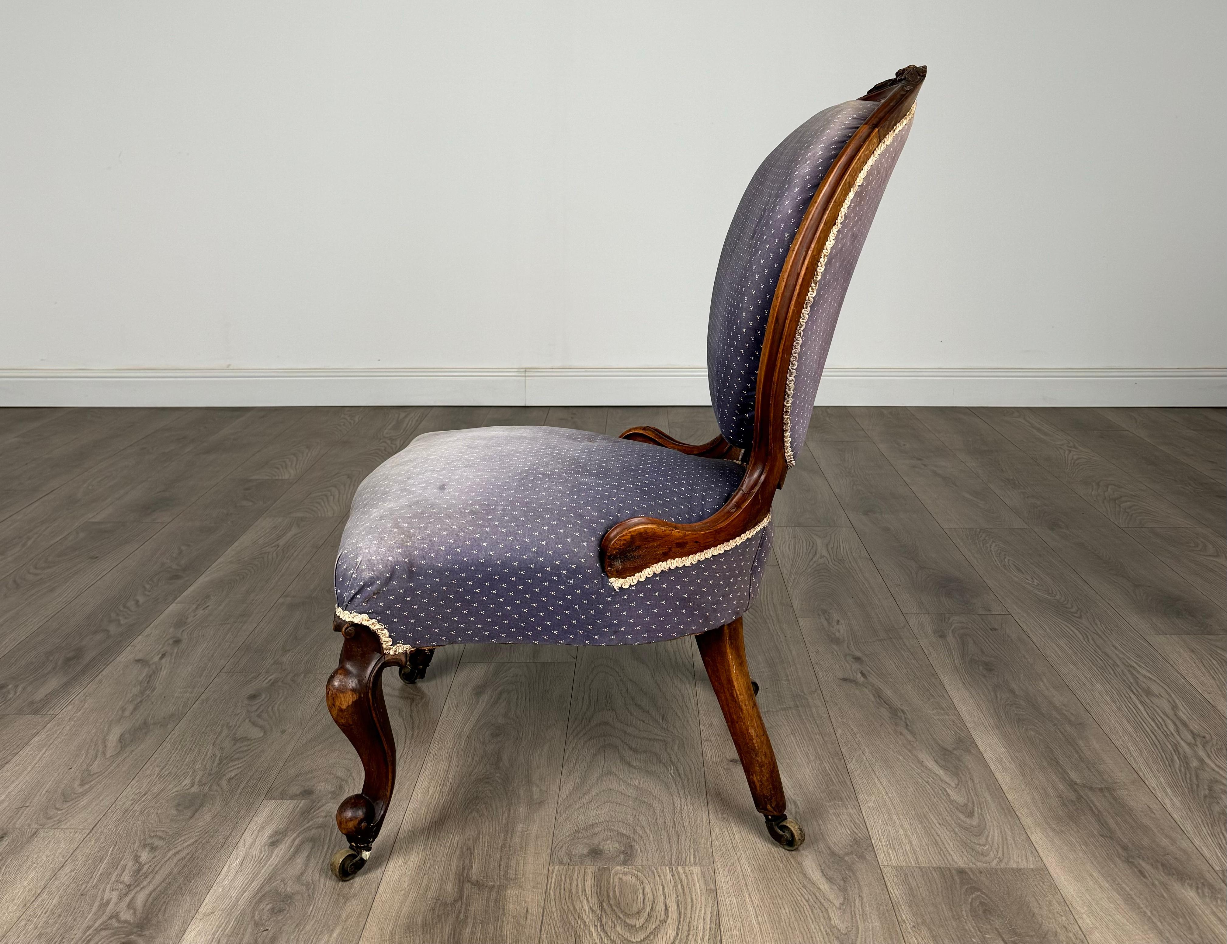 Britannique Chaise d'infirmière ancienne du 19ème siècle en acajou ( REF AF-3142 ) en vente