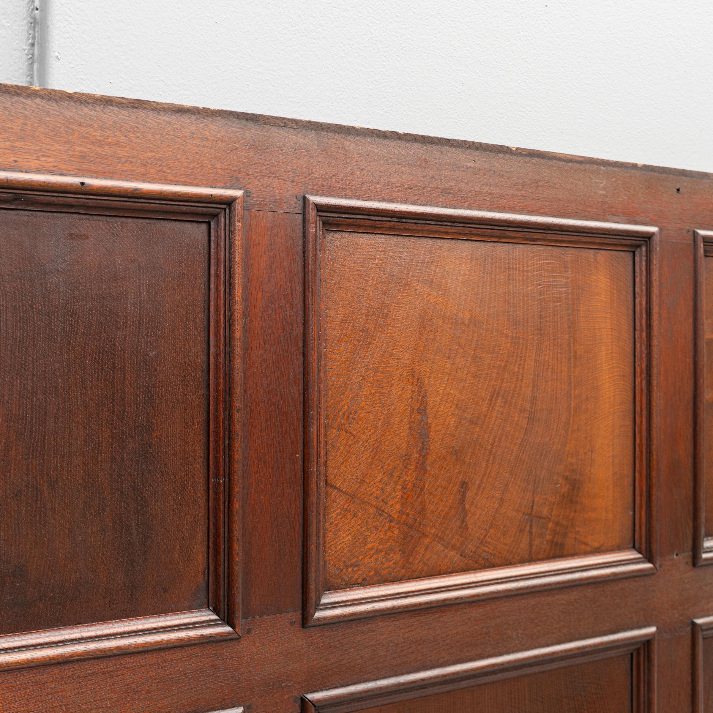 British Antique 19th Century Oak and Elm Panelling  Panelled Room - 7 Panels For Sale