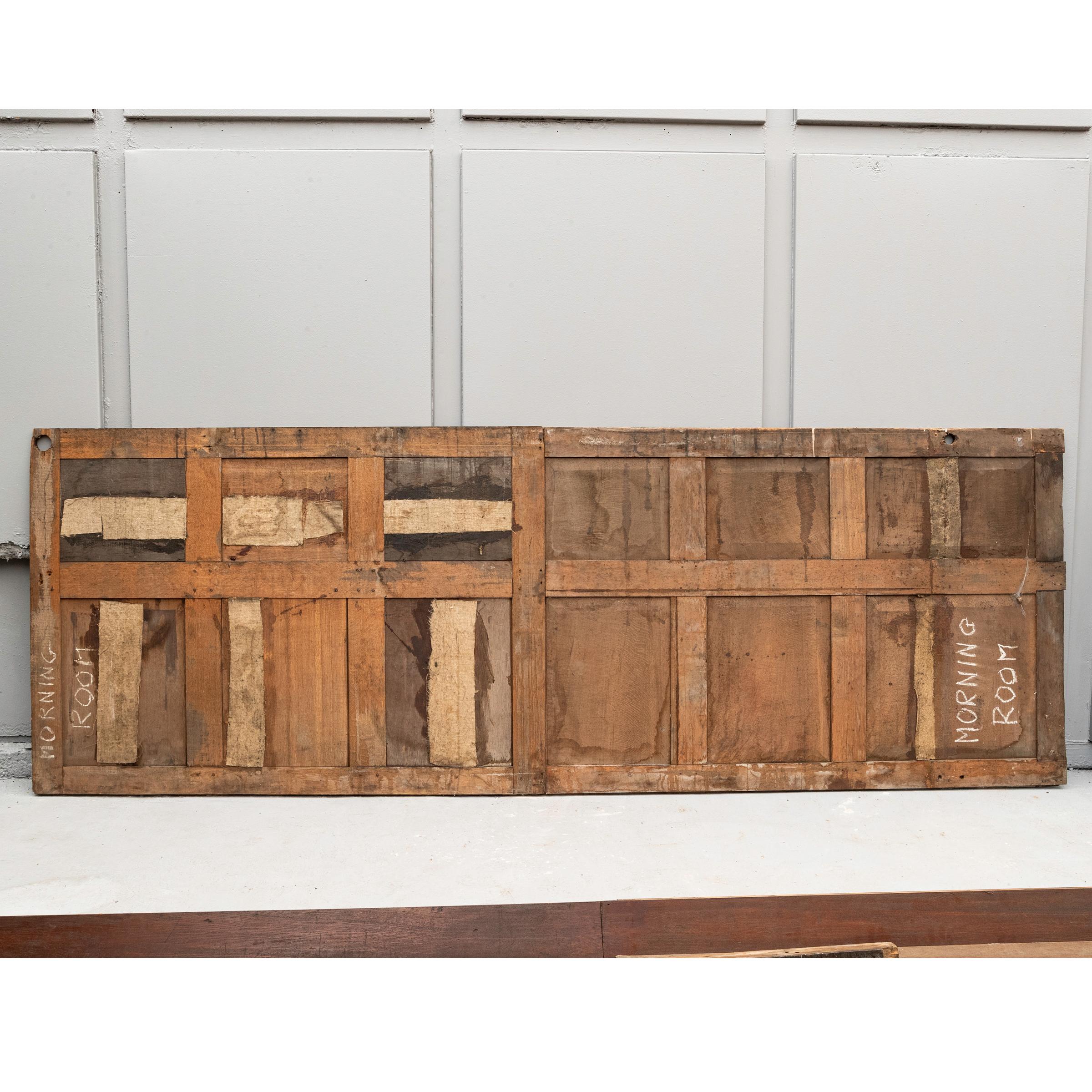 Antique 19th Century Oak and Elm Panelling  Panelled Room - 7 Panels For Sale 1