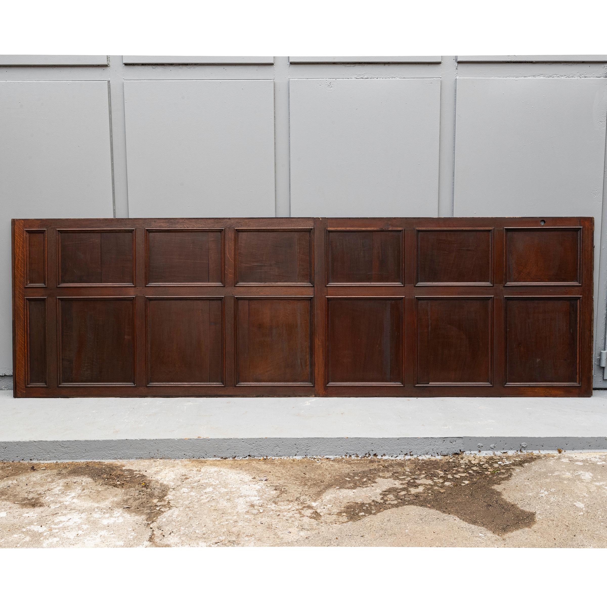 Antique 19th Century Oak and Elm Panelling  Panelled Room - 7 Panels For Sale 3