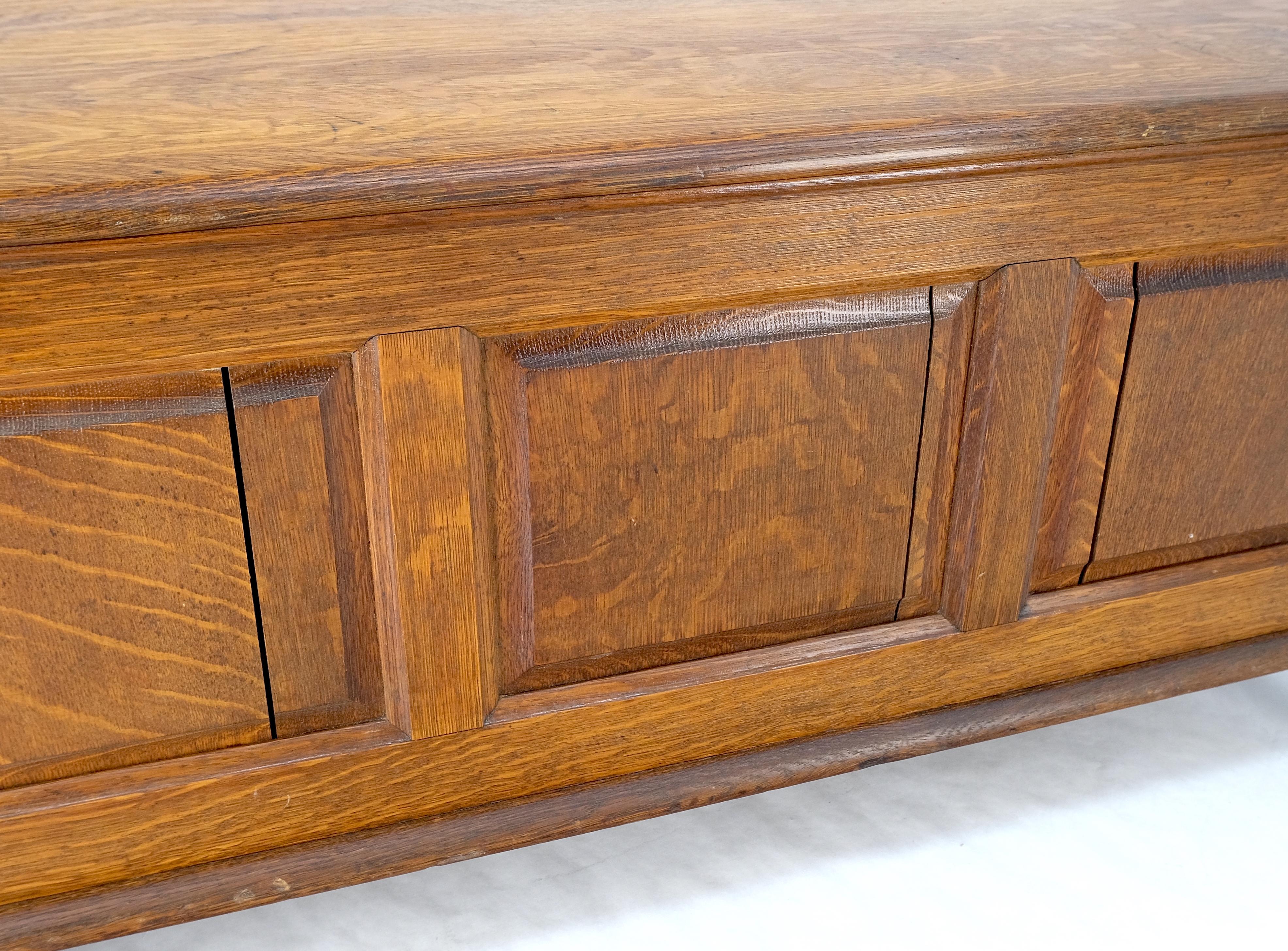 Antique 19th Century Oak Carved Lion Feet 9 Drawers File Cabinet Credenza Mint! For Sale 5