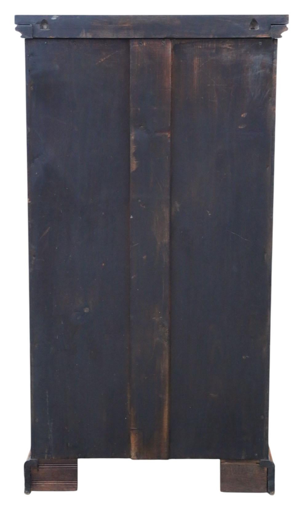 Ancienne commode à 7 tiroirs en Oak Wellington du 19ème siècle - Edwards & Roberts en vente 1