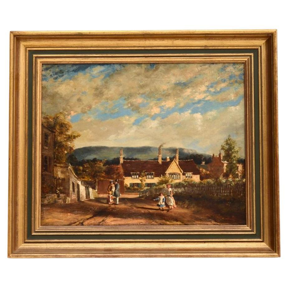 Antique 19th Century Original Danish Oil Painting of Barnyard Goats at ...