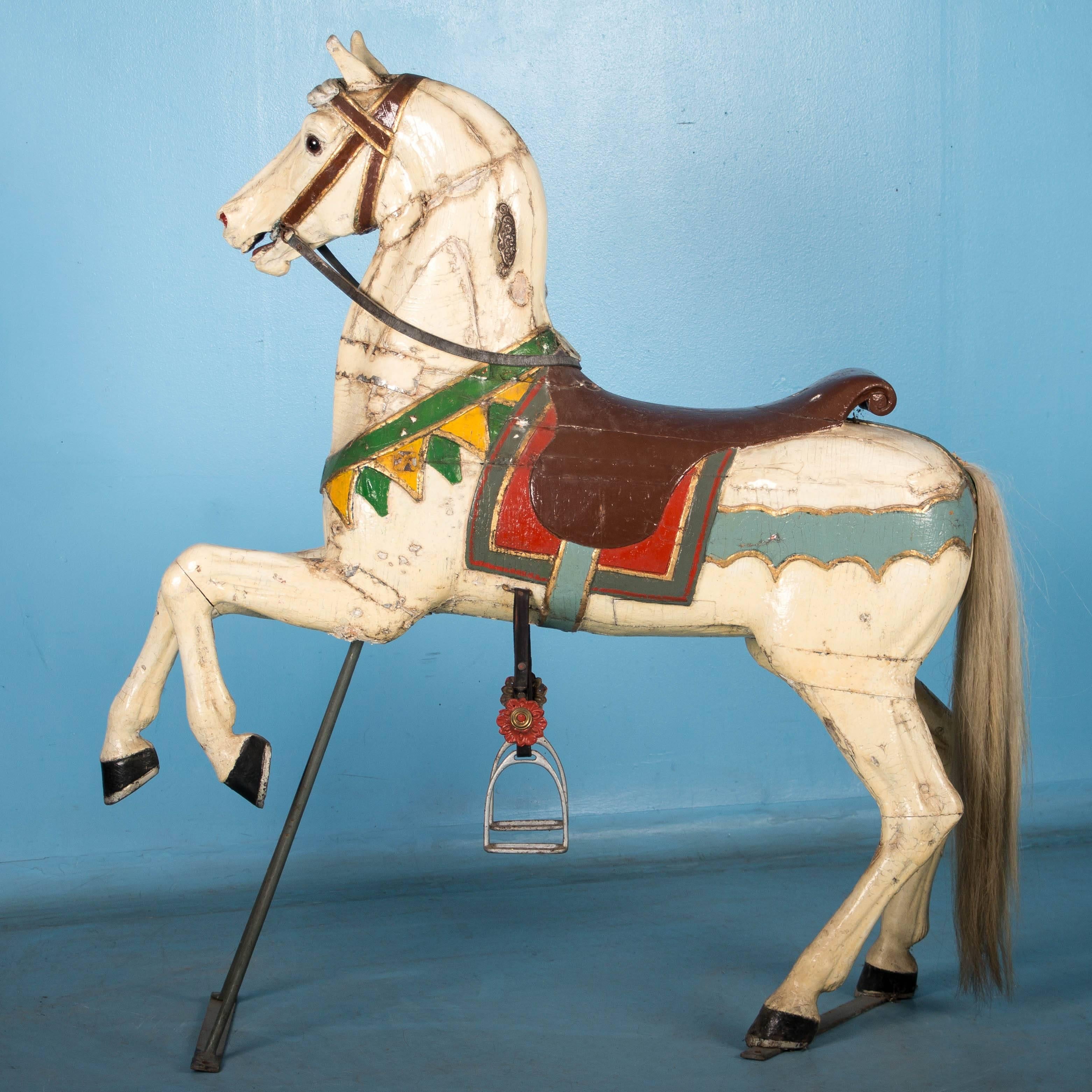 Antique 19th Century Painted Carousel Horse 1