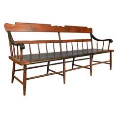 Antique 19th Century Painted Country Bench