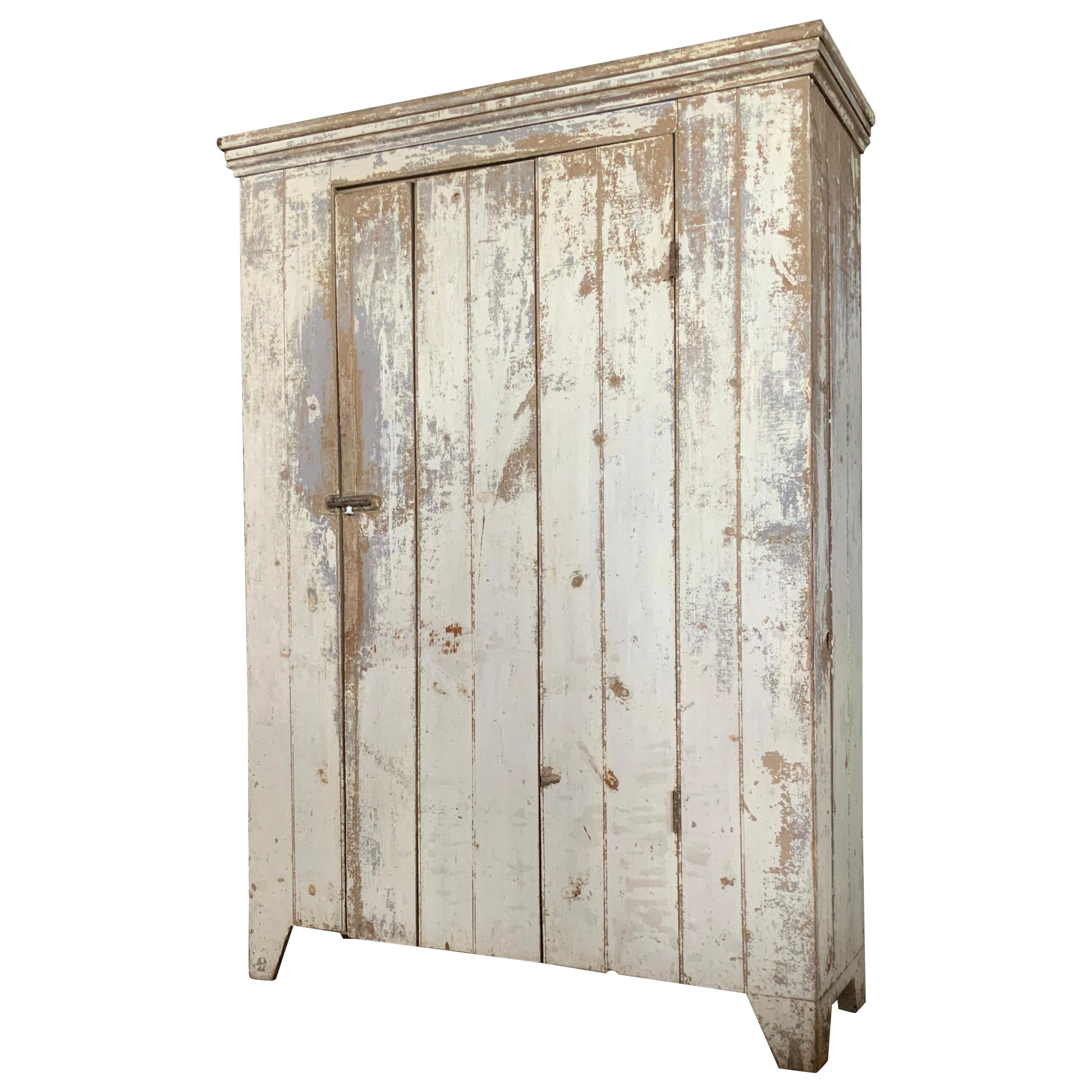 Antique 19th Century Painted Country Cupboard