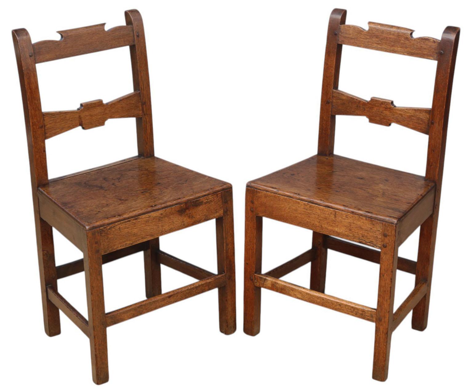 Antique 19th Century Pair of Oak Chairs – Fine Quality Hall, Studio, Kitchen, Dining, or Bedroom Seating

A handsome pair of 19th-century oak chairs, full of age, character, and charm. Possibly of Welsh origin, with their lovely colour and patina