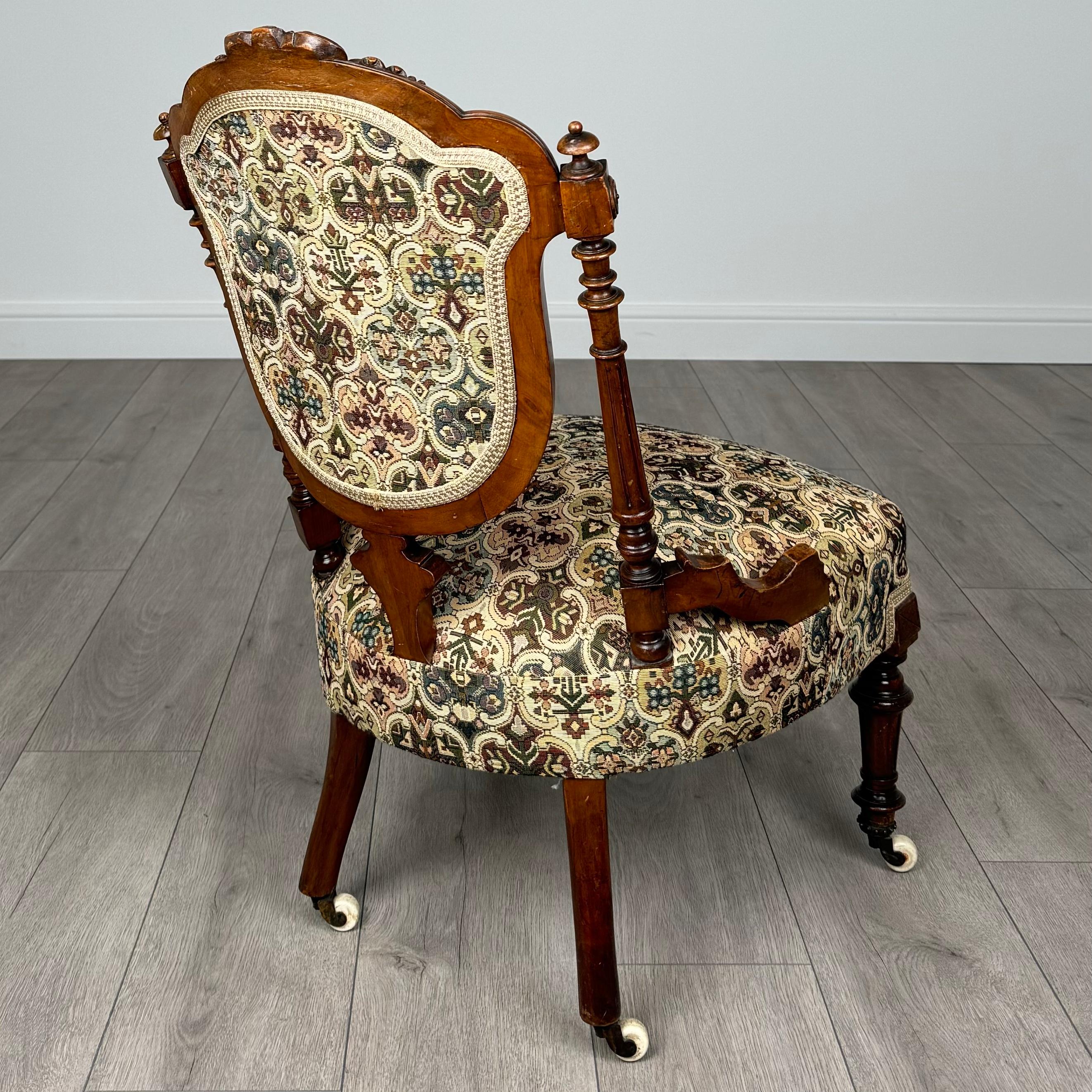 Pareja De Sillones Antiguos De Nogal Siglo XIX ( REF AF-3609 ) siglo XIX en venta