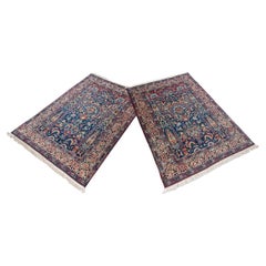 Antique 19th Century Persian Pair Of Rare Handmade Tabriz Rugs c.1880