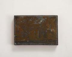 Antique 19th Century Photogravure Etched Copper Plate Mounted on Wood