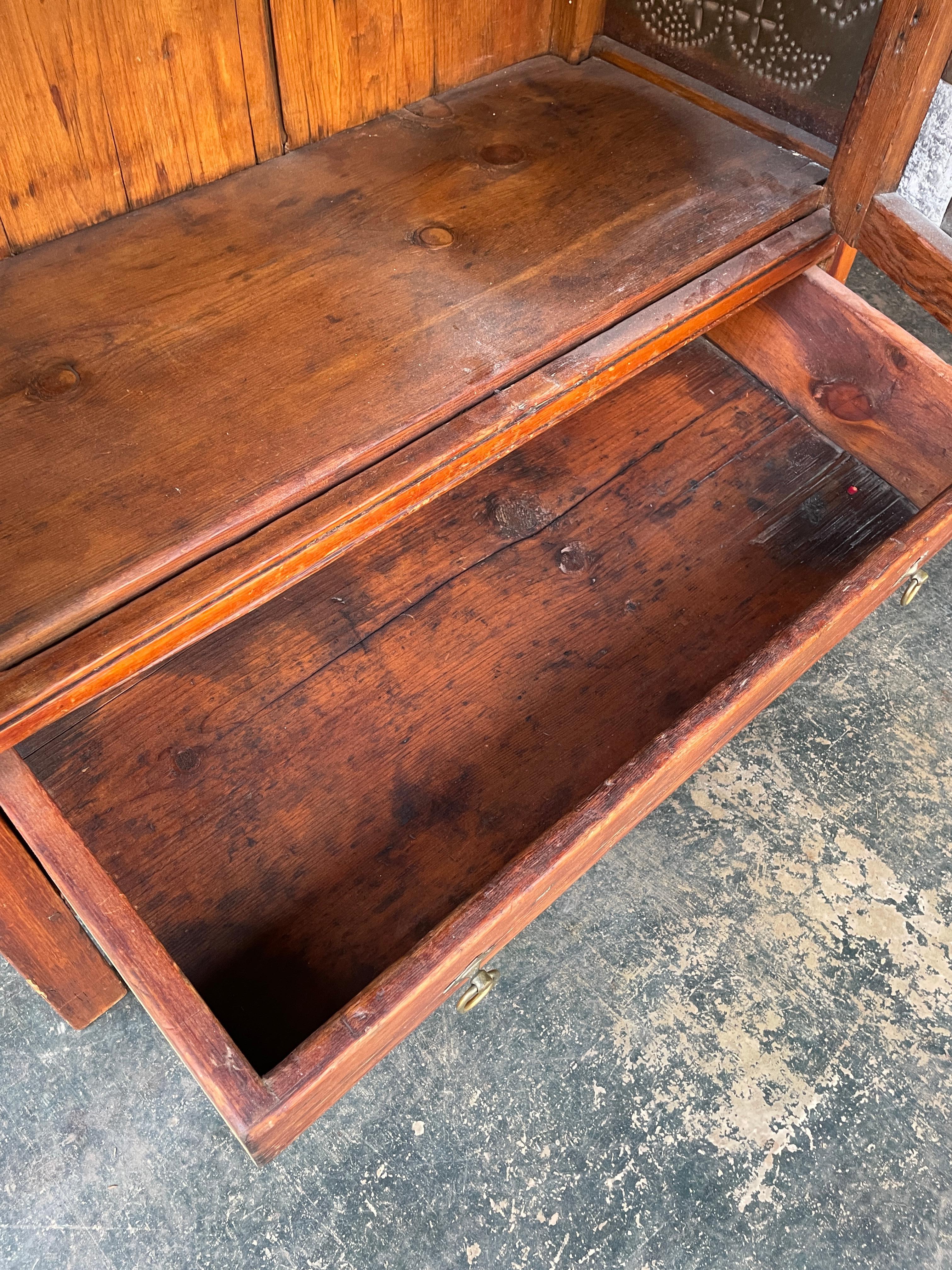 Antique 19th Century Pie Safe Cabinet Single Drawer American in vendita 2