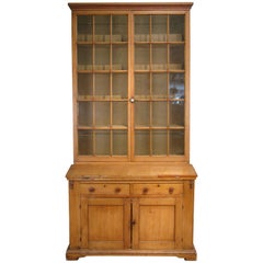 Antique 19th Century Pine Secretary Bookcase Desk