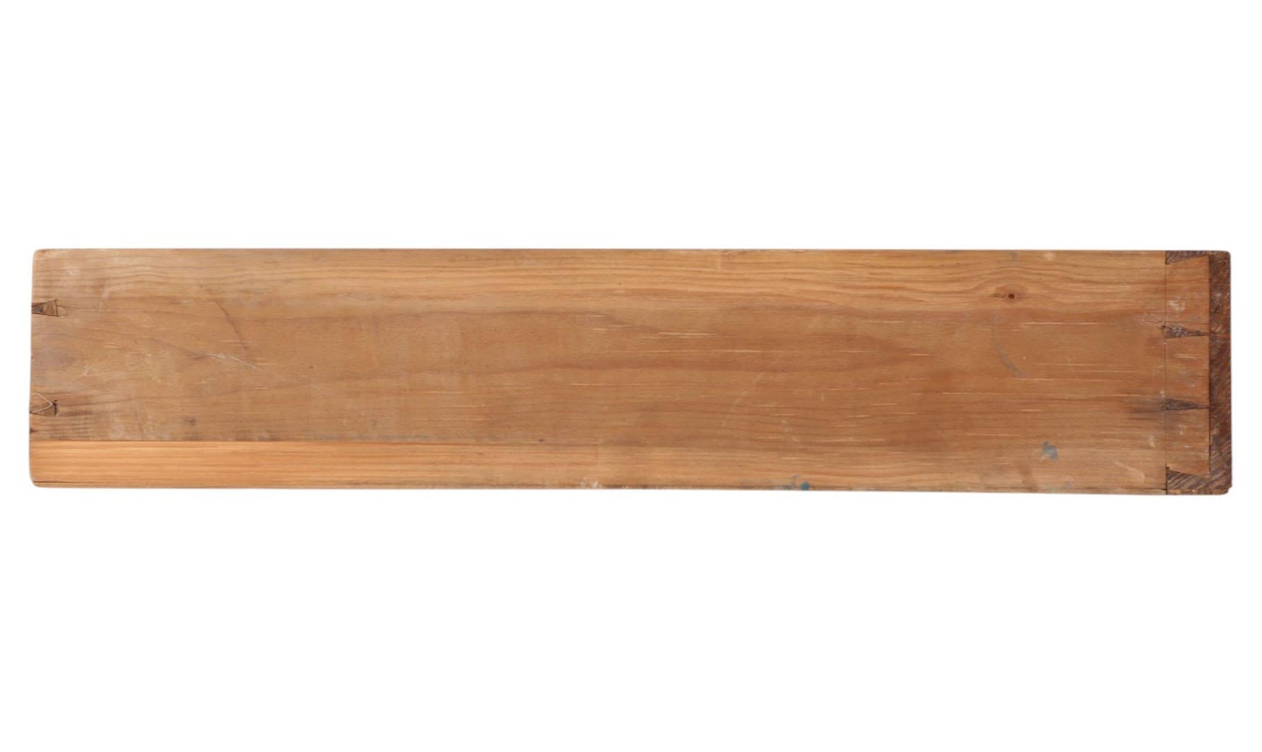 Ancien bureau de sacristie en pitch-pin du 19e siècle Table à langer de grande qualité en vente 1