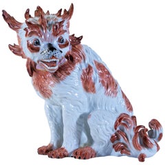 Antique 19th Century Porcelain Model of a Bolognese Dog, After J. Kirchner