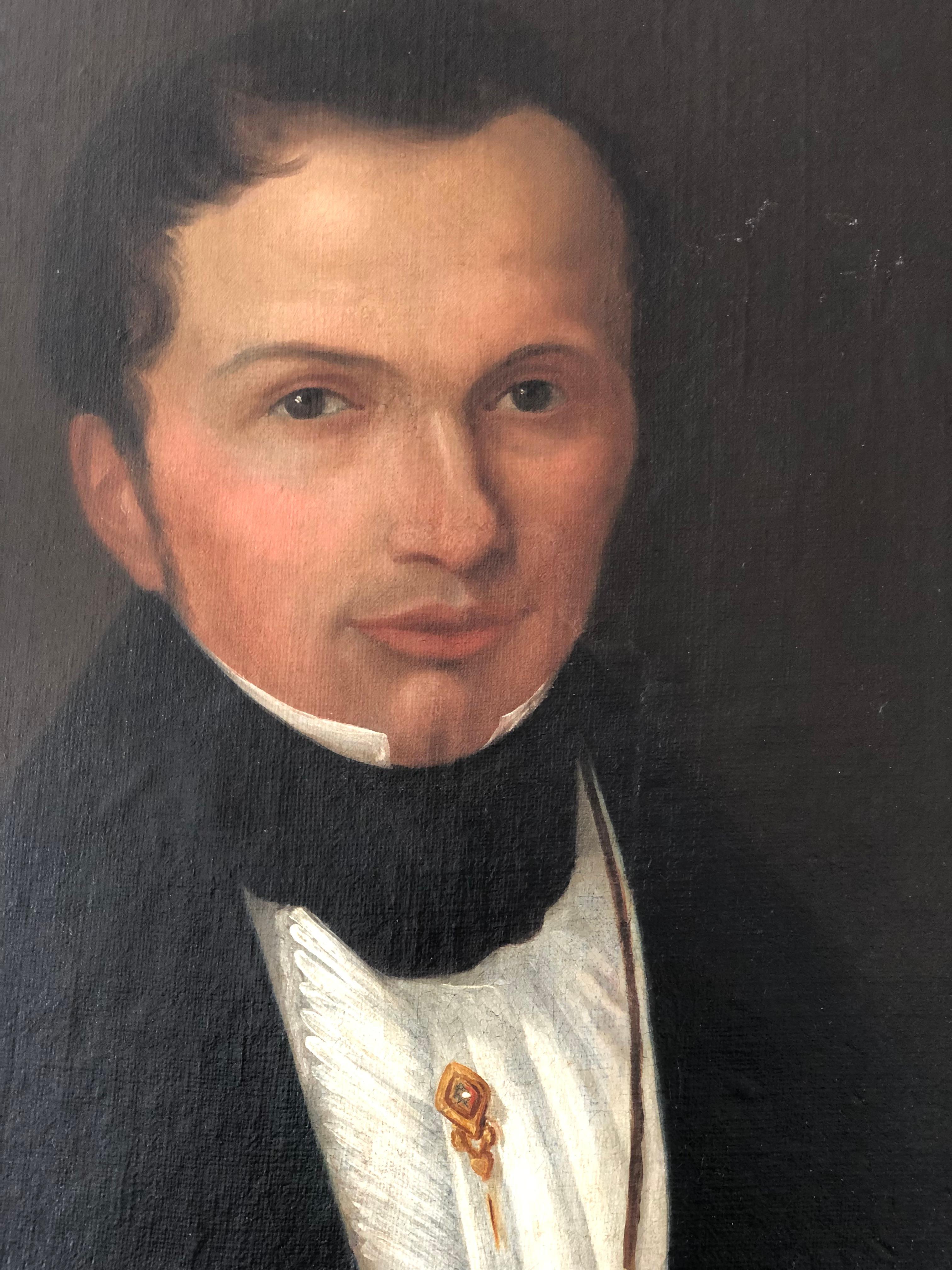 Antique 19th Century Portrait Painting of A Elite Dutch Gentleman In Good Condition For Sale In Sakskøbing, DK