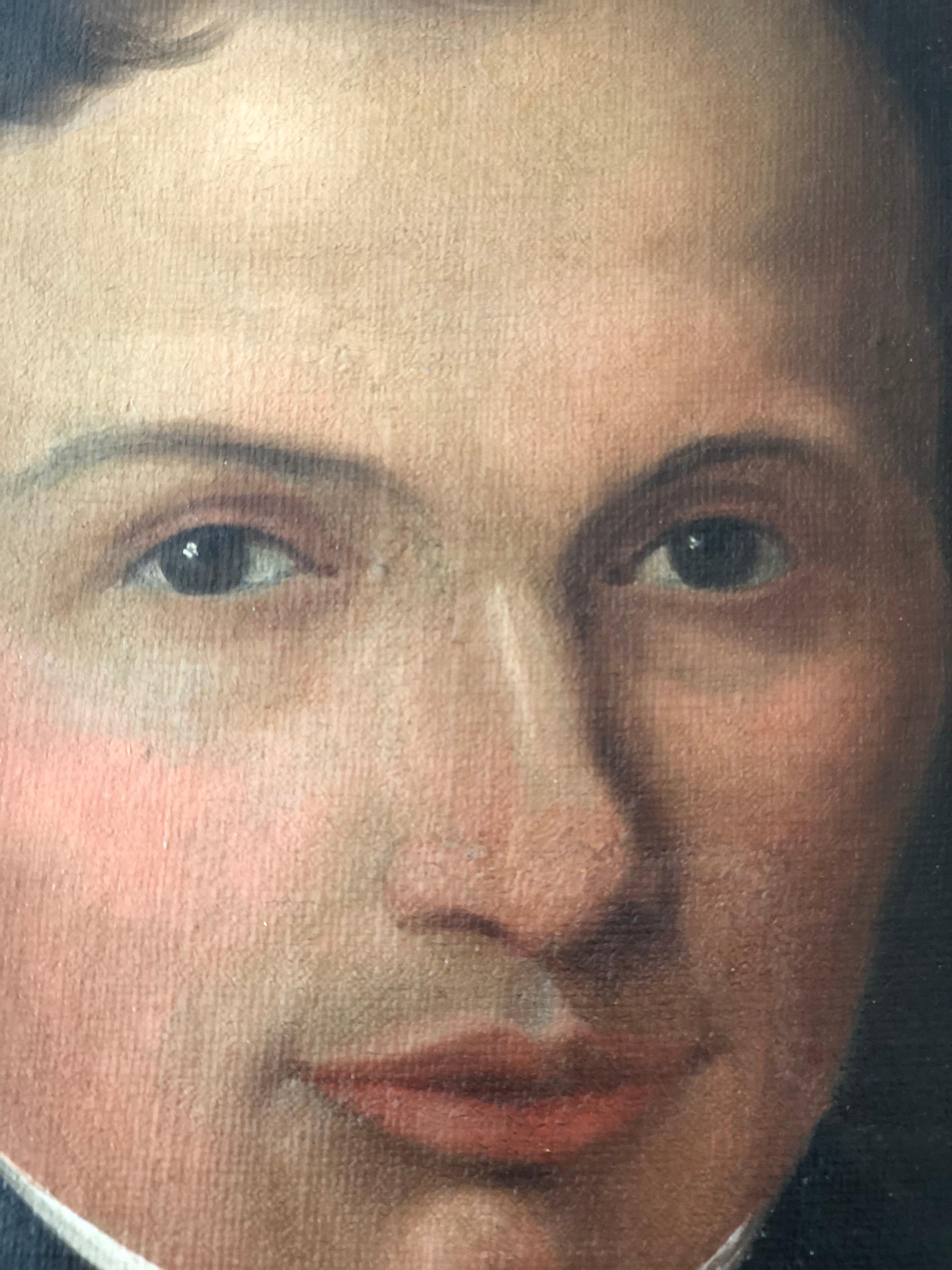 Canvas Antique 19th Century Portrait Painting of A Elite Dutch Gentleman For Sale