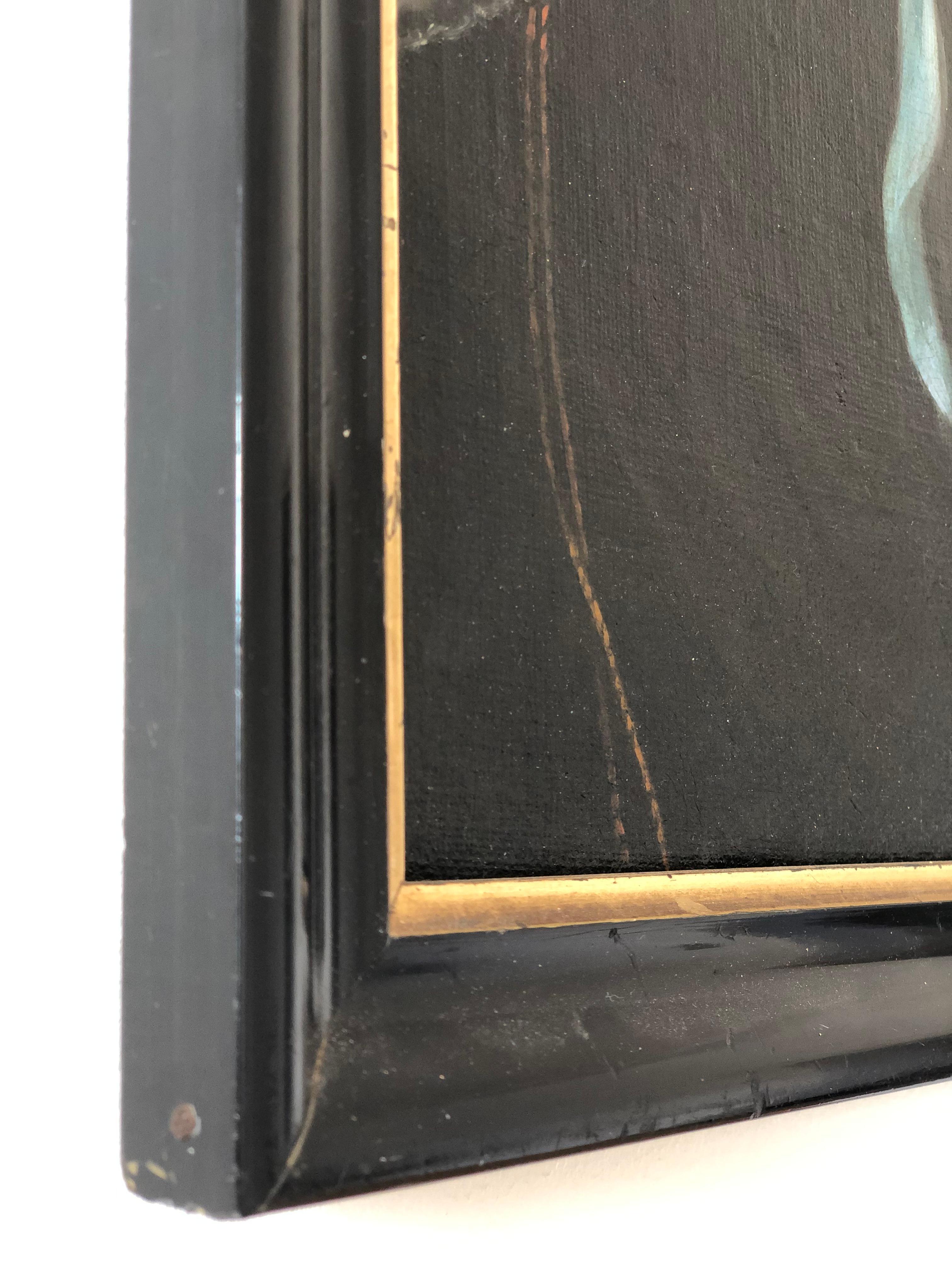 Antique 19th Century Portrait Painting of A Elite Dutch Lady For Sale 2