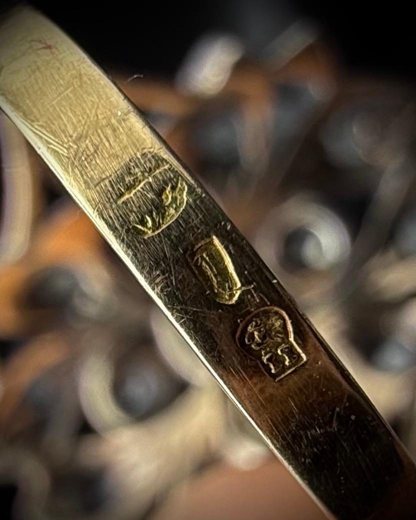 Antike 19. Jahrhundert Portugiesisch Diamond Floral Ring Silber Gold Punzierungen Makers im Angebot 4