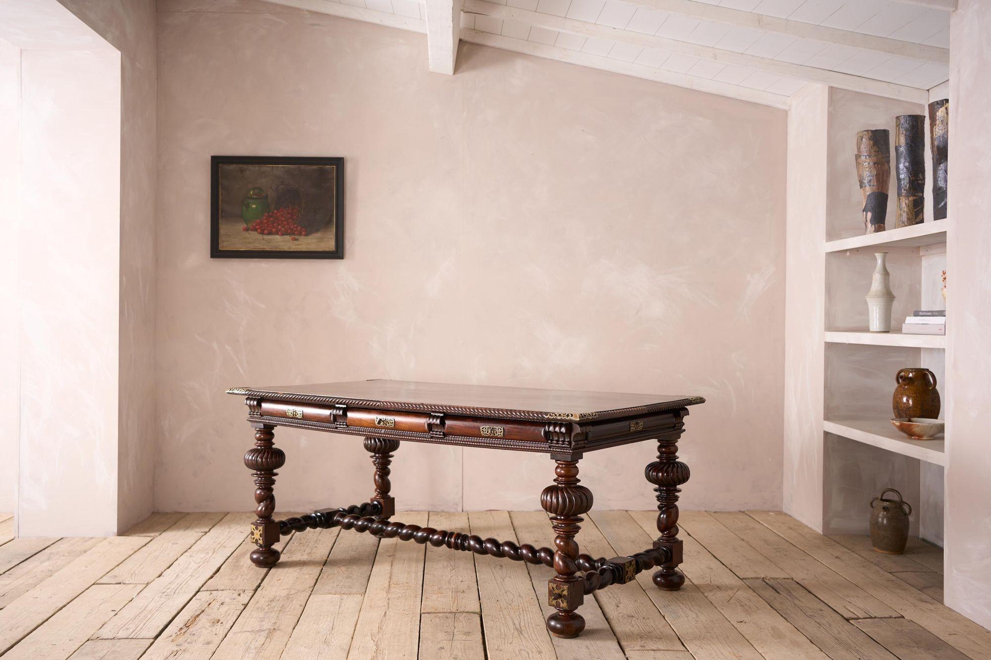 Antique 19th century Portuguese Rosewood desk In Excellent Condition In Malton, GB