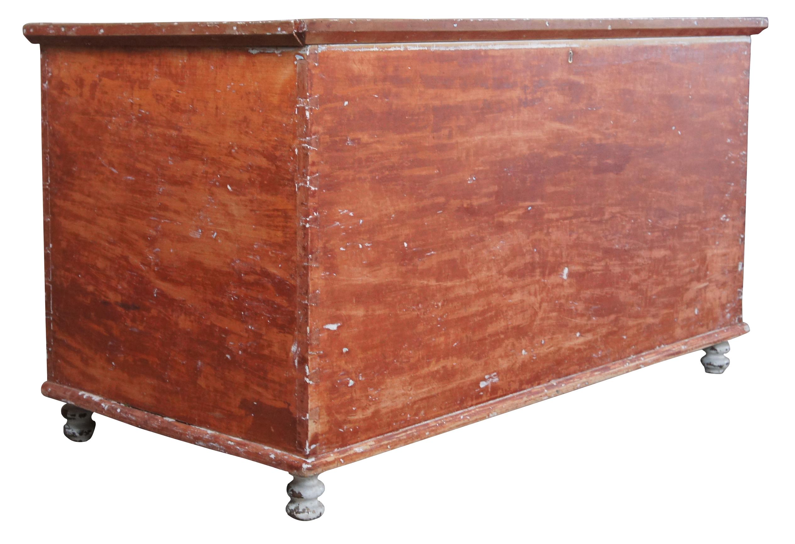 antique pine blanket chest