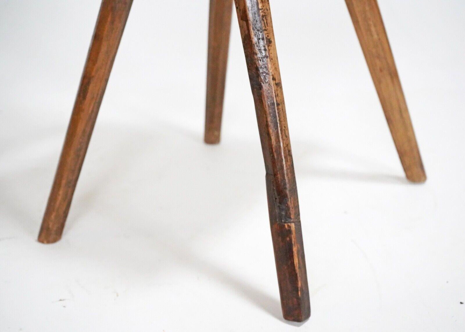 Antique 19th Century Primitive Wooden Stick Back Chair 12