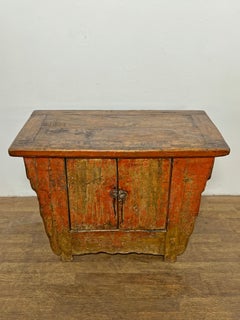 Antique 19th Century Qing Dynasty Altar Cabinet From Gansu Province