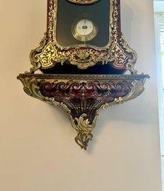 Antique 19th century quality French boulle bracket clock with original bracket