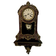 Antique 19th century quality French boulle bracket clock with original bracket