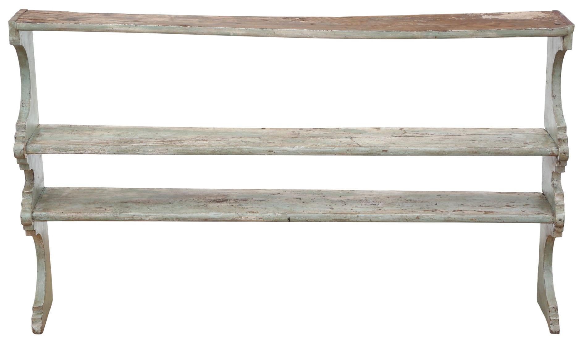 Scaffali da parete in olmo dipinto di qualità del XIX secolo - Libreria d'epoca In condizioni buone in vendita a Wisbech, Cambridgeshire