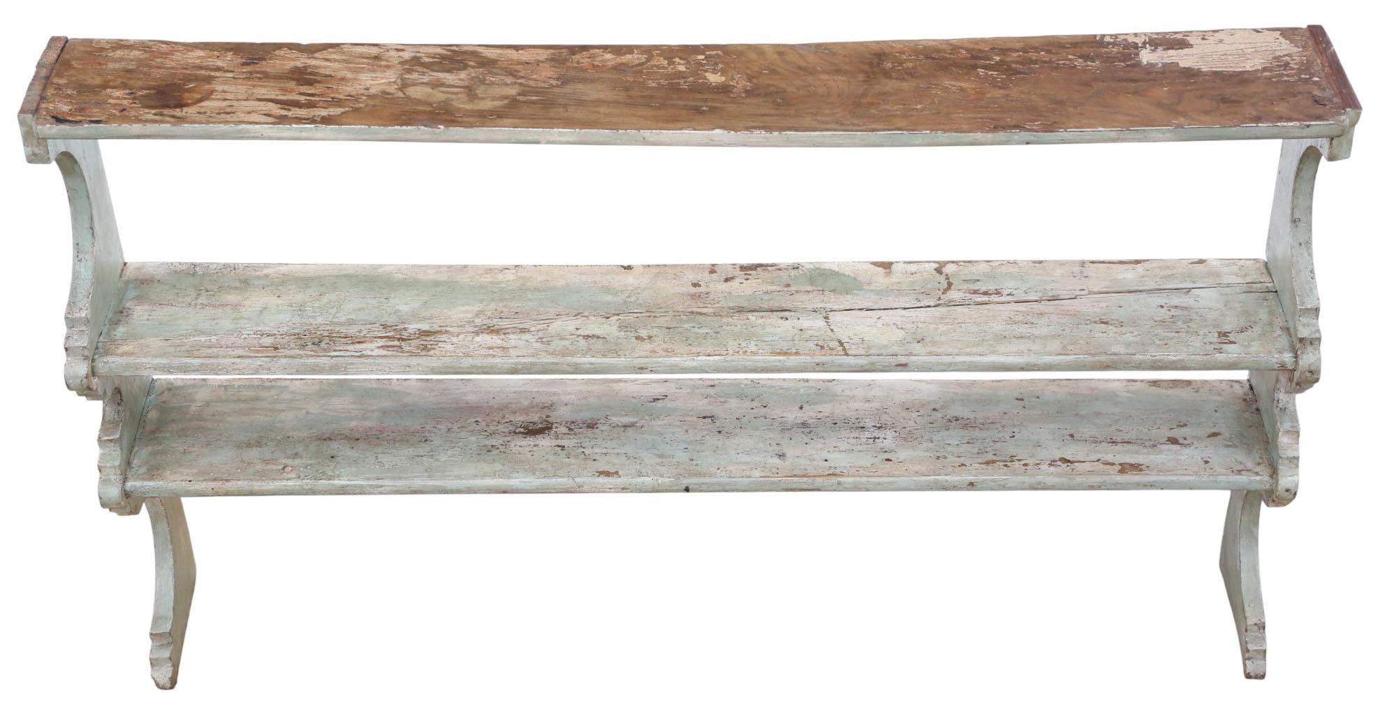 Legno Scaffali da parete in olmo dipinto di qualità del XIX secolo - Libreria d'epoca in vendita