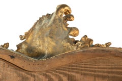 Antico specchio elegante in stile Luigi XV, raro, francese, del XIX secolo, con finitura in foglia d’oro