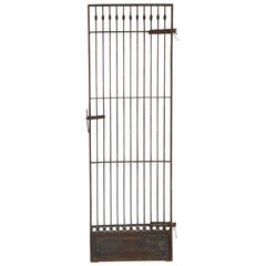 Antico recinto di ferro da giardino del XIX secolo Grate Door Panel Wall Gate 83"