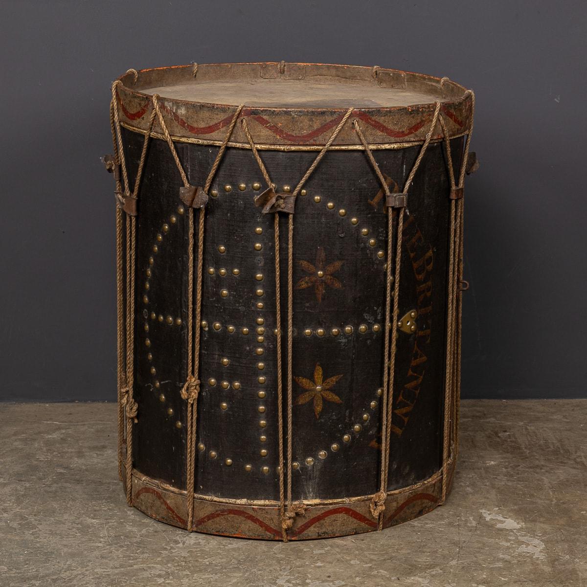 Antike große Militärische Trommel im Regency-Stil des 19. Jahrhunderts, um 1820 (Britisch) im Angebot