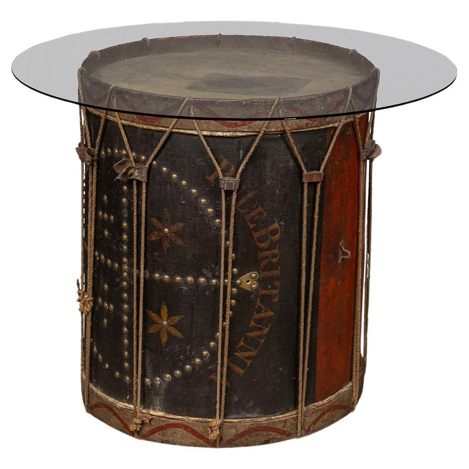 Antike große Militärische Trommel im Regency-Stil des 19. Jahrhunderts, um 1820 im Angebot
