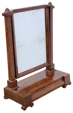 Antique 19th Century Regency Mahogany Dressing Table Mirror – Fine Quality