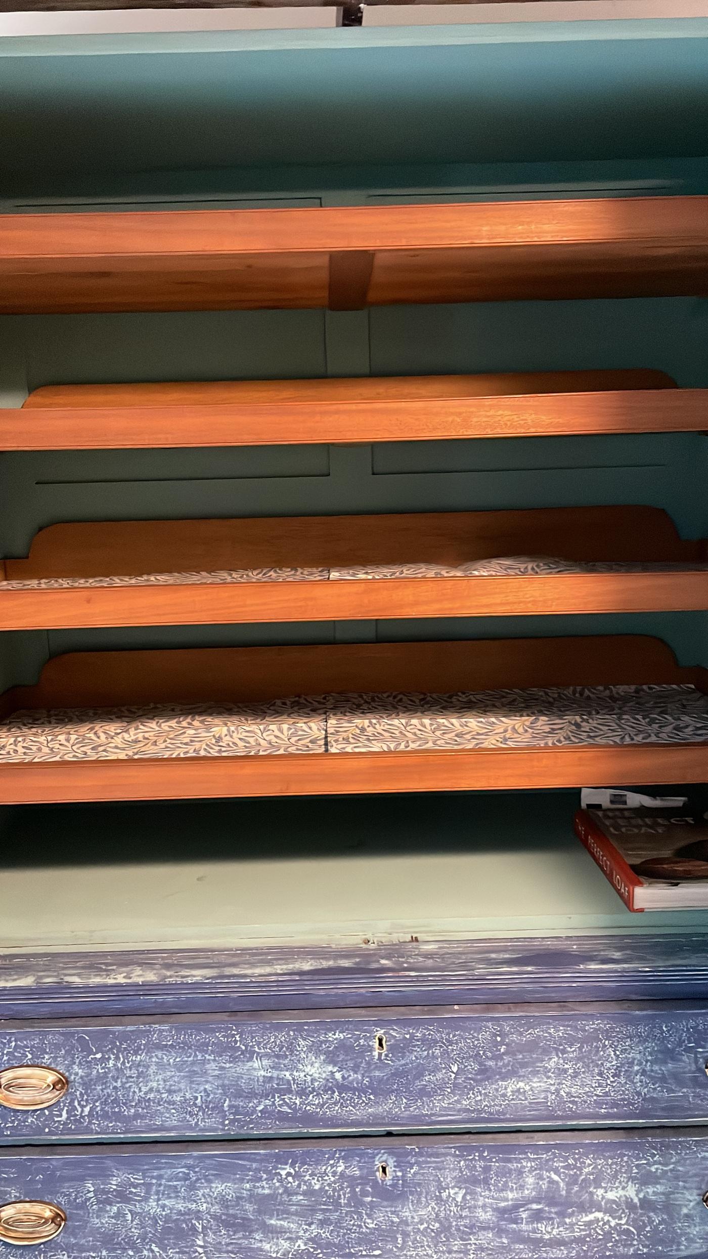 Antico torchio di lino dipinto del XIX secolo Regency Blu in vendita 4