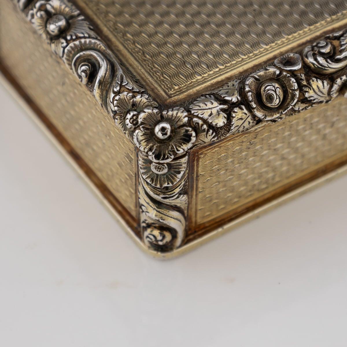 Antique 19th Century Regency Solid Silver Large Snuff Box, London c.1831 For Sale 3