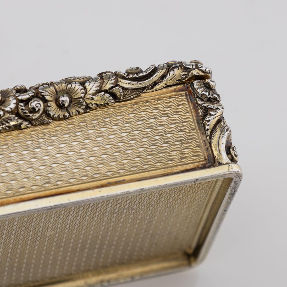 Antique 19th Century Regency Solid Silver Large Snuff Box, London c.1831 For Sale 7