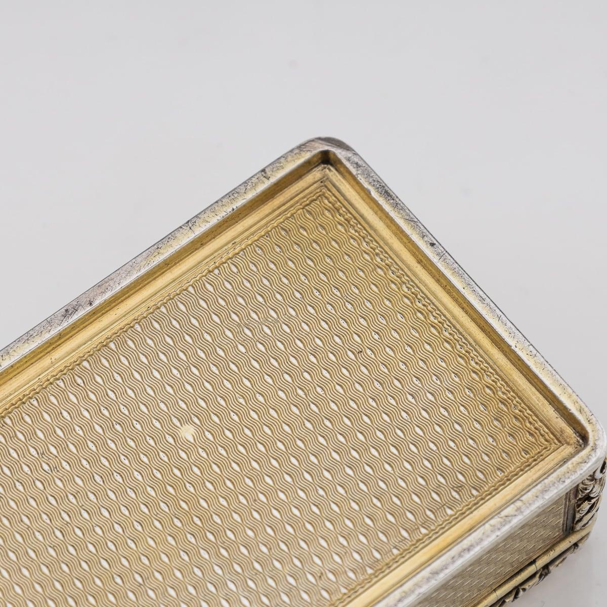 Antique 19th Century Regency Solid Silver Large Snuff Box, London c.1831 For Sale 8