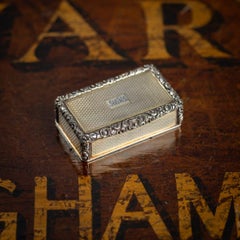Antique 19th Century Regency Solid Silver Large Snuff Box, London c.1831