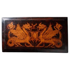 Antique 19th Century Regency Wall Panel of Dragon Crest