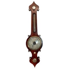 Antique 19th Century Rosewood Banjo Barometer