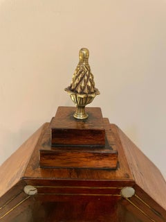 Antique 19th Century Rosewood Inlaid Mantel Clock