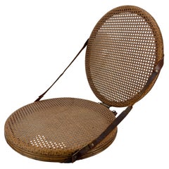 Antique 19th Century Round Cane Lounge Seat by Ruth Collins New York