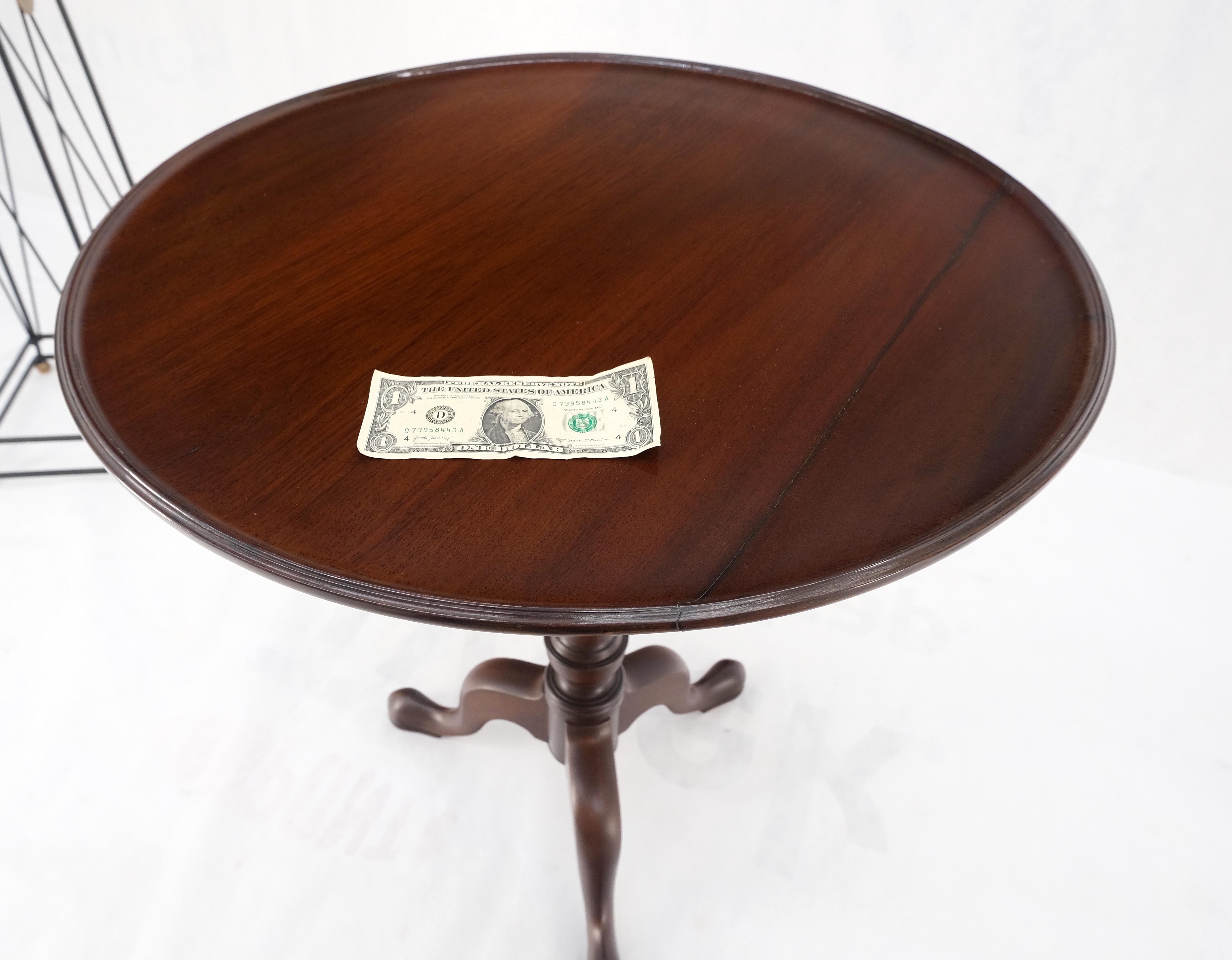 Walnut Antique 19th Century Round Tilt Top Side Lamp Breakfast Table 