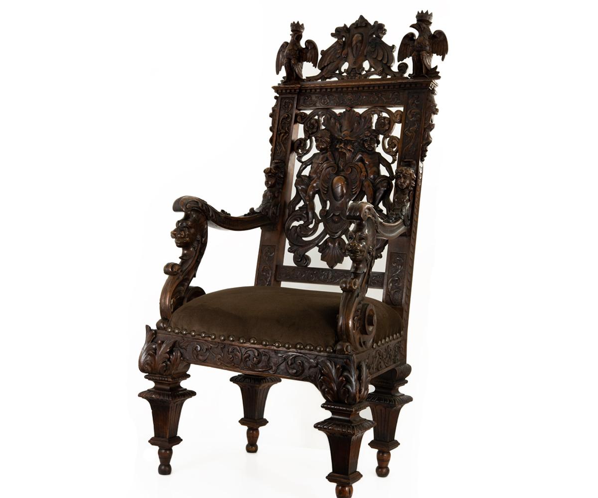 hand carved throne