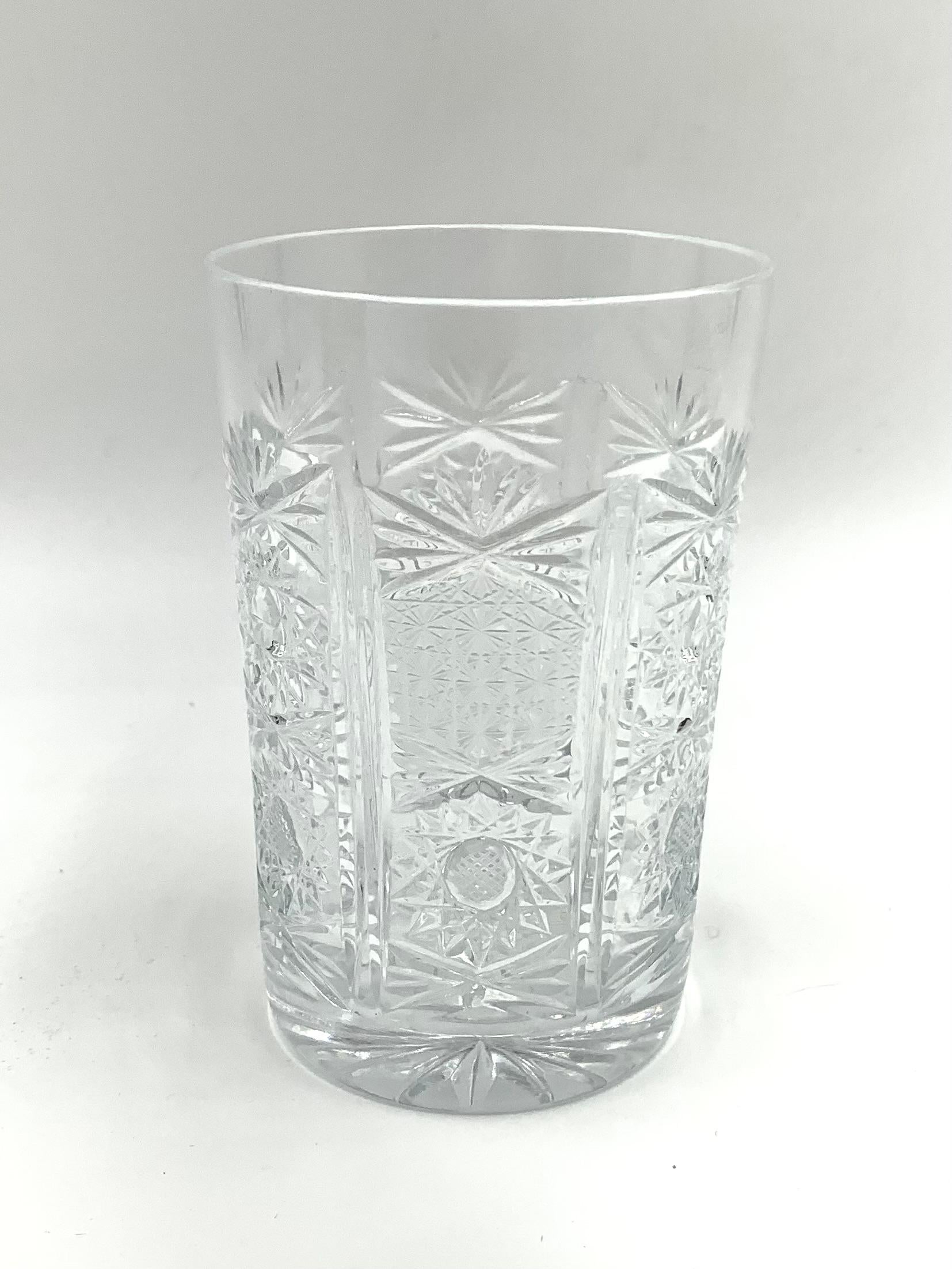 20ième siècle Ancien porte-verre à thé russe du 19e siècle en argent et cristal 84 en vente